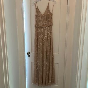 BHLDN Gold Sequin Bridesmaid Dress